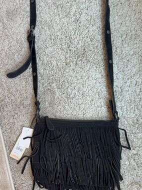 Idyllwind Black Fringe Crossbody Bag